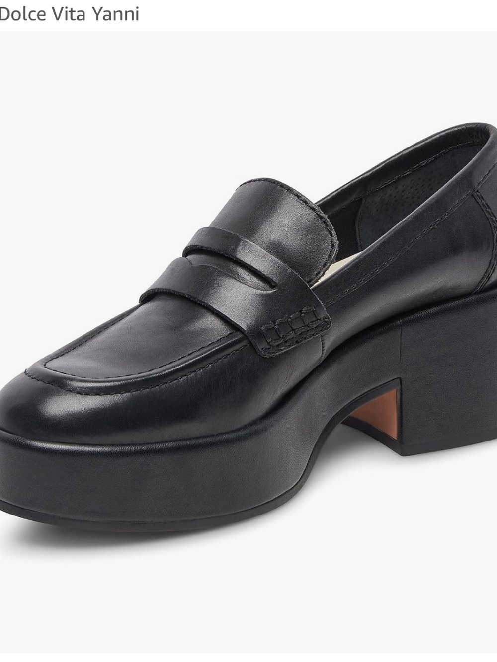 dolce vita black leather loafers